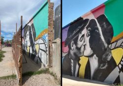Demuelen mural de Charles Chaplin en Empalme