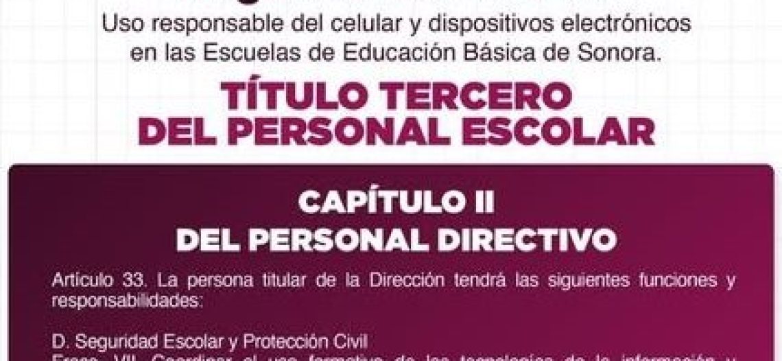 Prohíben uso recreativo de celulares en primarias y secundarias de Sonora