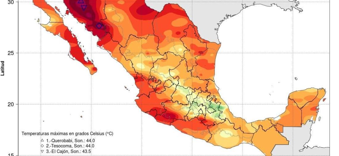 Sonora se lleva los récords de temperatura en marzo