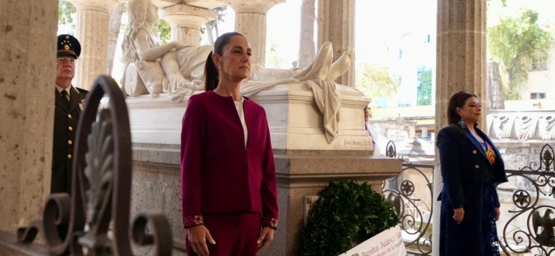 Sheinbaum encabeza el bicentenario del natalicio de Margarita Maza de Juárez