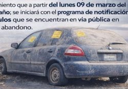 Inicia en Empalme retiro de vehículos abandonados en la vía pública