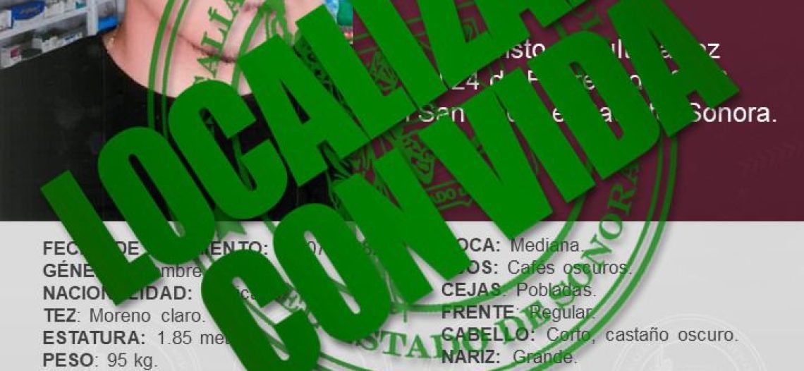 Sano y salvo en Guaymas joven reportado como desaparecido