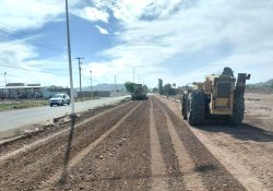 Continúa pavimentación del bulevar Héroe de Nacozari en Empalme