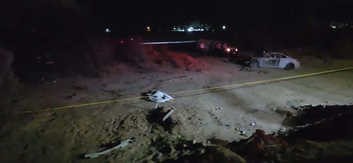 trágico saldo por choque de moto y auto en el valle de Empalme
