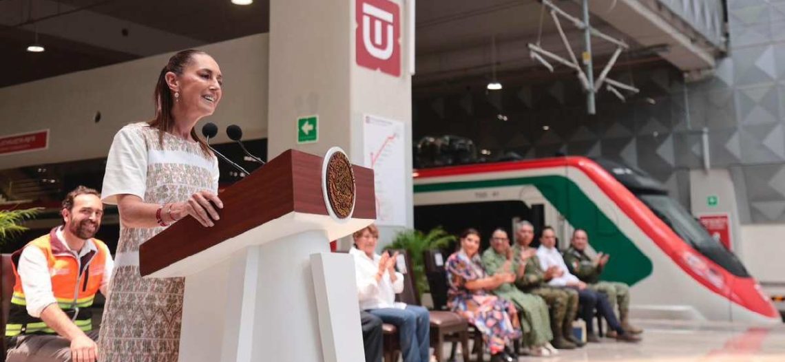 La Presidenta Sheinbaum inaugura tren de la Ciudad de México al AIFA