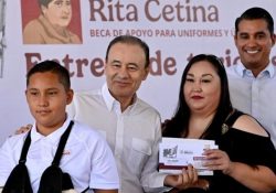 Arranca Gobernador Durazo entrega de becas Rita Cetina para primarias públicas