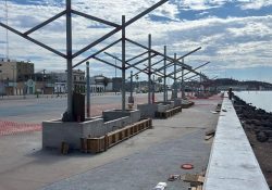 Modernización del malecón de Guaymas registra 35% de avance; invierten 17.5 millones de pesos