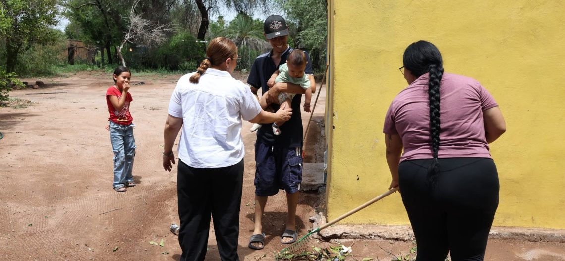 Supervisa alcaldesa de Guaymas afectaciones en ejidos del Valle tras lluvias y fuertes vientos