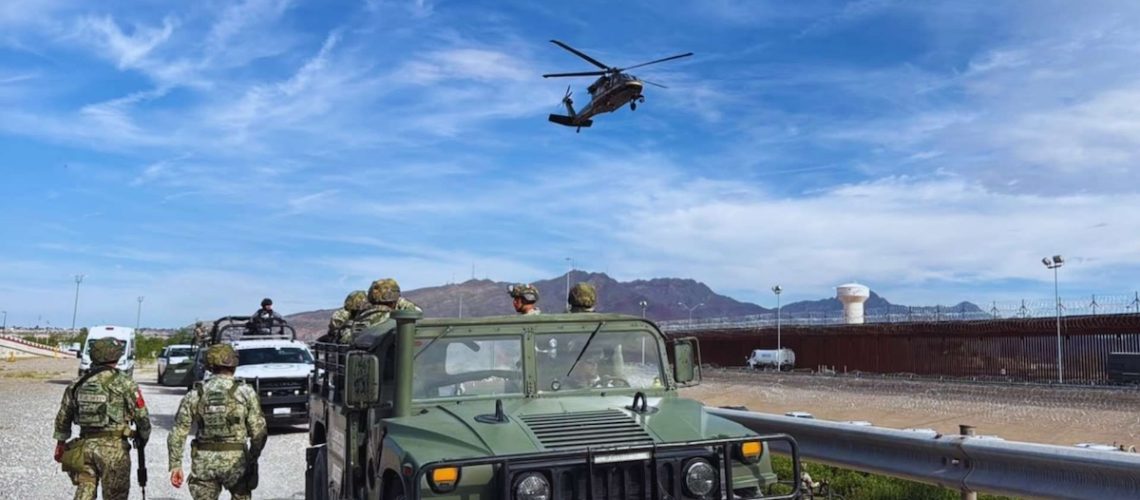 México y EU despliegan fuerzas en frontera para enviar mensaje a cárteles