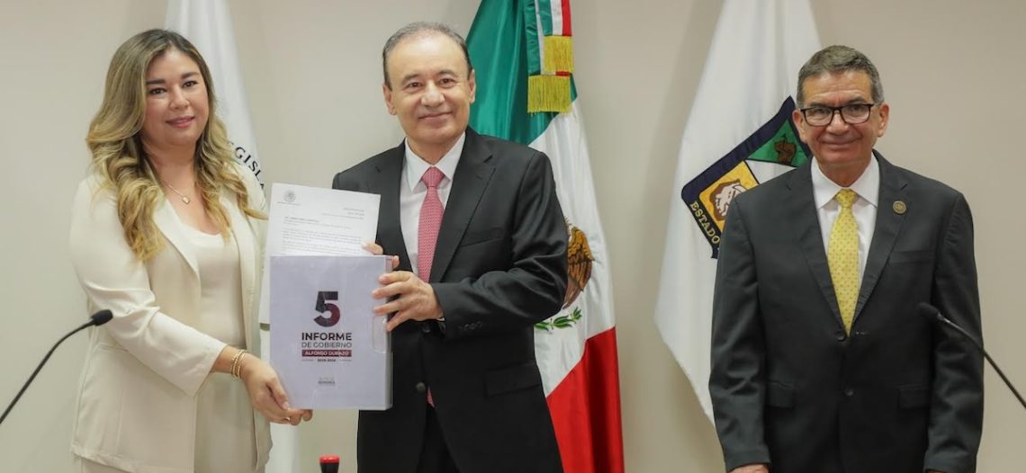 Recibe Congreso de Sonora Quinto Informe de Gobierno de Alfonso Durazo