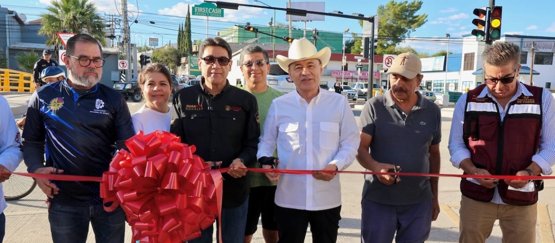 Gobernador Alfonso Durazo inaugura puente de más de 17 mdp en Nogales