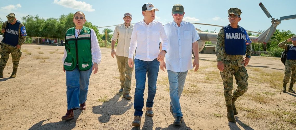 Alfonso Durazo despliega acciones de remediación por huracán Polo en Sonora