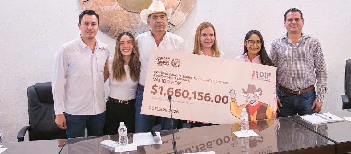 Recibe Gobierno de Sonora donativo de más de 1.6 mdp para DIF Sonora